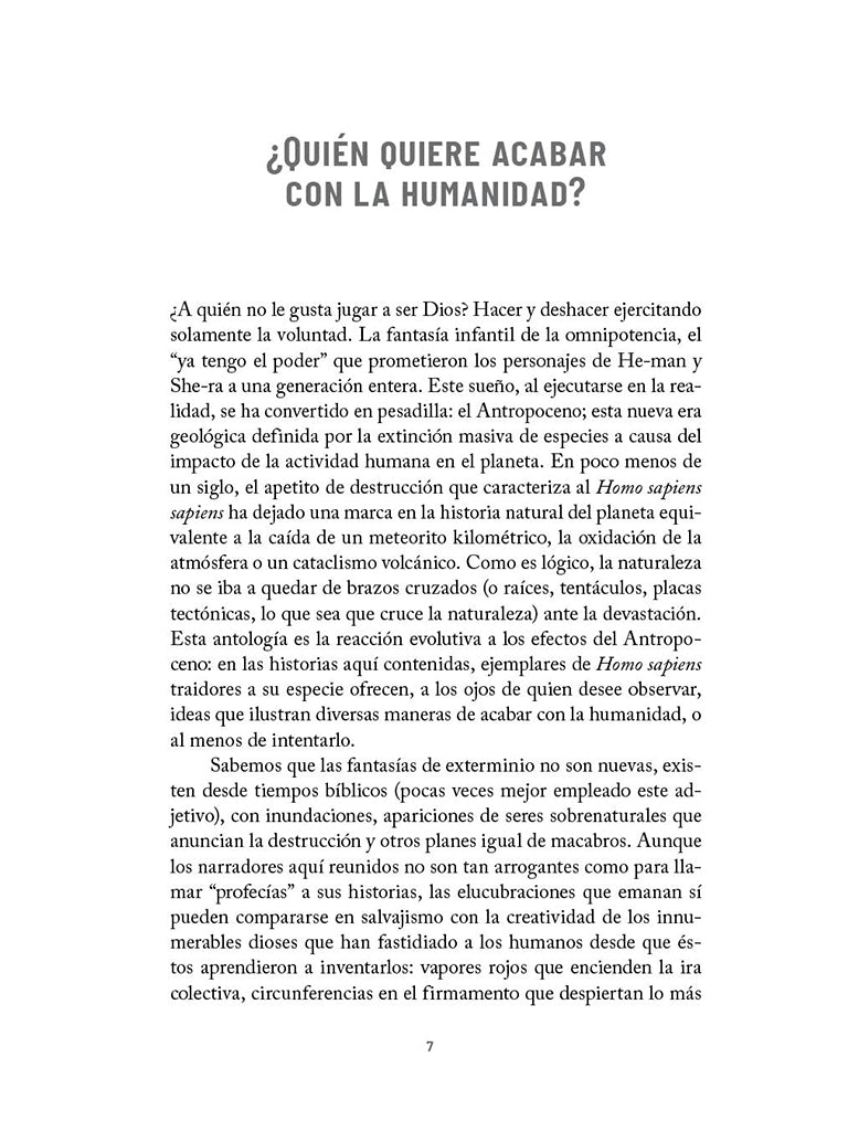 Como acabar con la humanidad | Antología