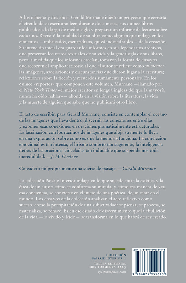 Última carta a un lector | Gerald Murnane