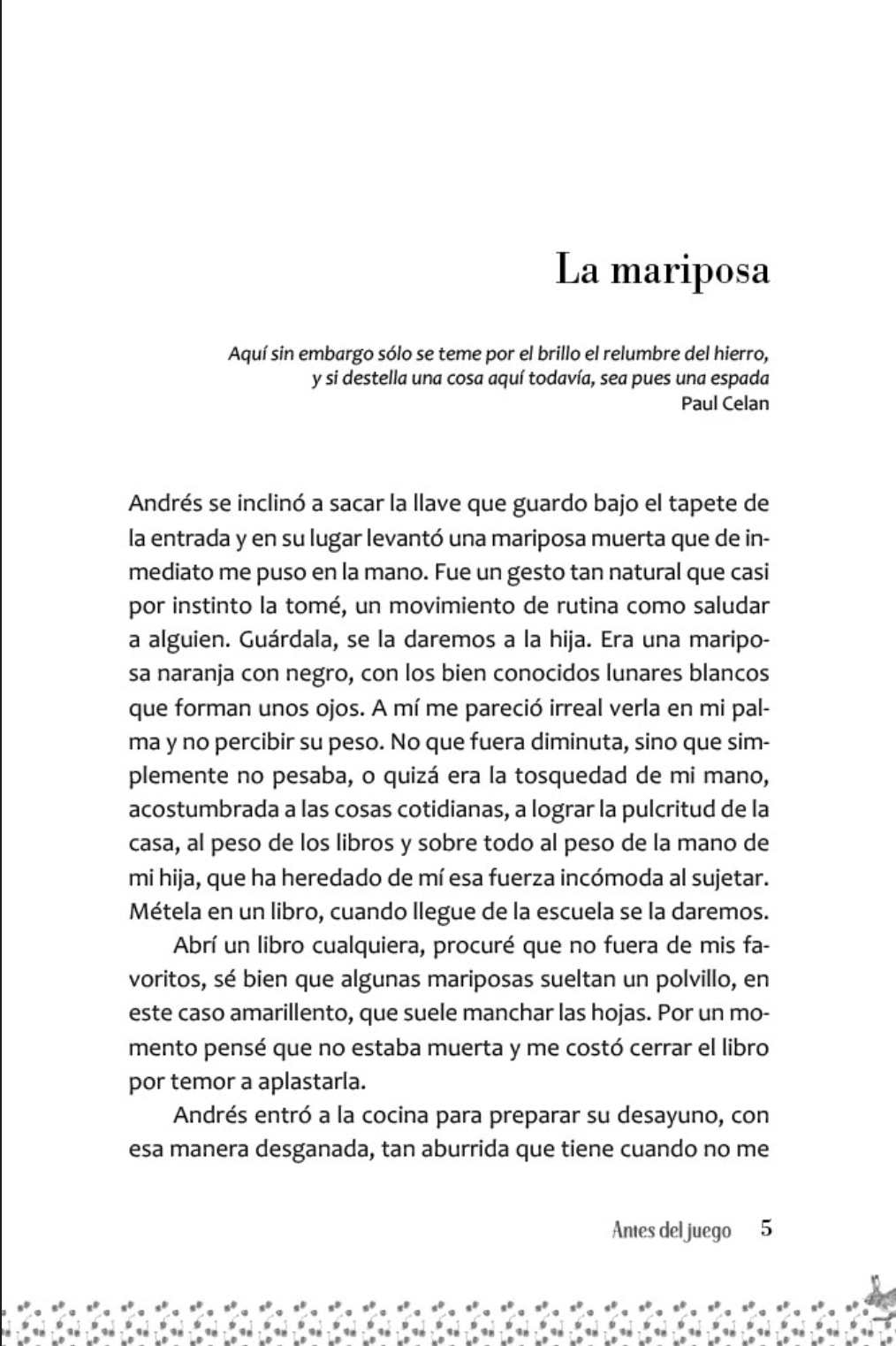Antes del juego | Viridiana Carrillo