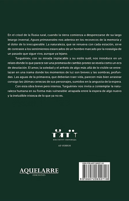 Aguas primaverales | Iván Turguéniev