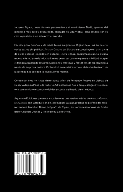 Agencia general del suicidio | Jacques Rigaut