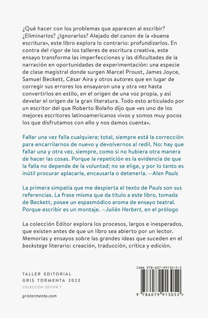 Fallar otra vez | Alan Pauls