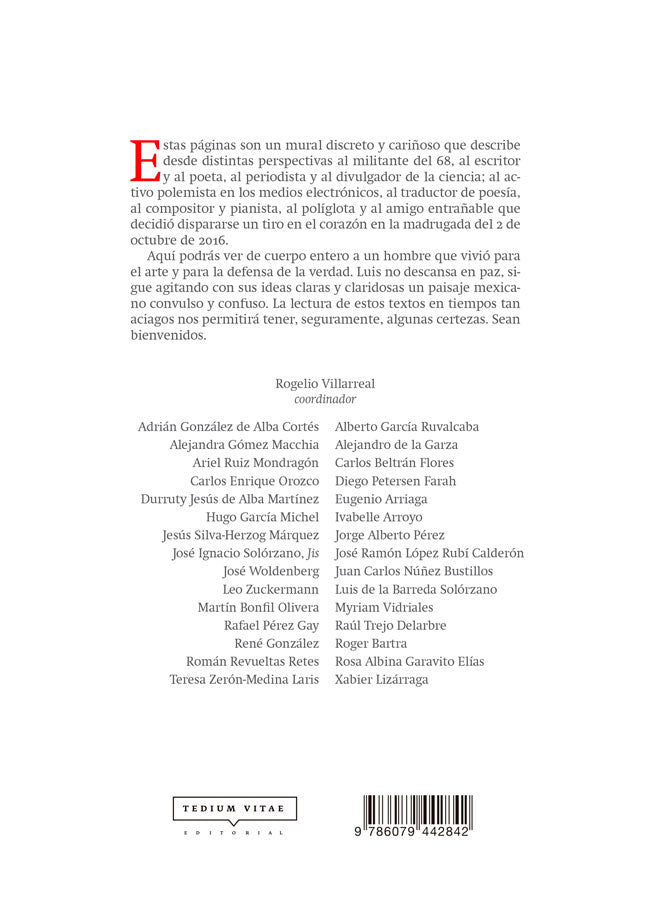 Luis Gonzalez de Alba: un hombre libre | Antologia